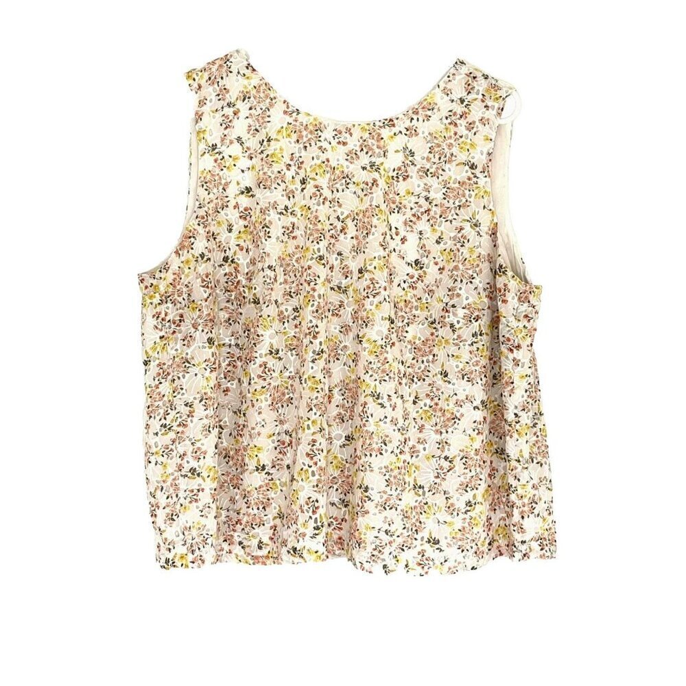 Loft Plus Cropped Eyelet Tank sz 16 Sheer Lined Cottagecore Bloomcore Fairy